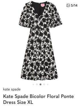 Kate Spade Floral Ponte Dress Size XL